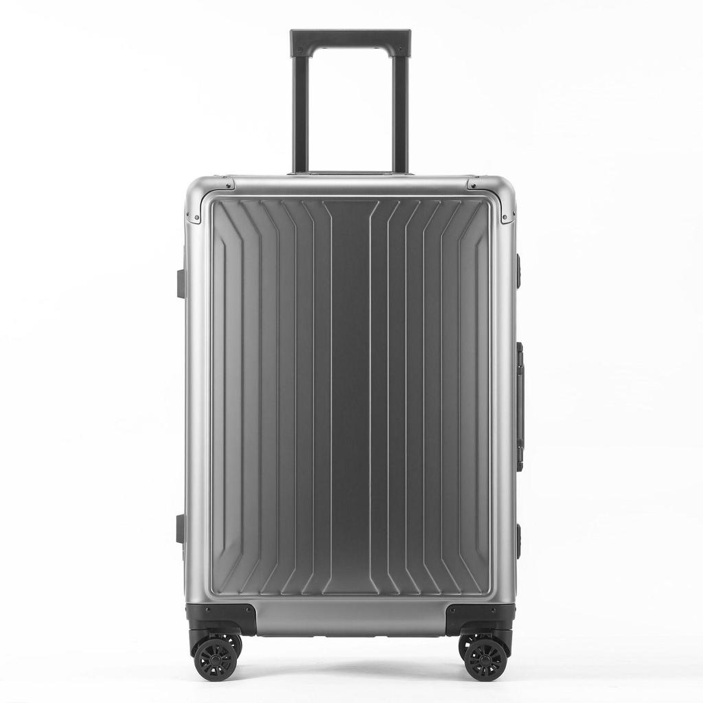 20-Inch High-End Aluminum-Magnesium Carry-On Suitcase with Combination Lock, Large 24-Inch Option Available, Unisex Design