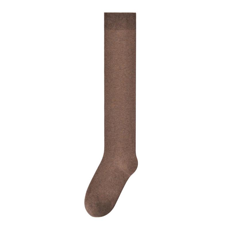 Japanese JK Women's Long Over-the-Knee Pure Cotton Stockings for Spring, Autumn, and Winter - Black, Slim-Fit, Elegant.