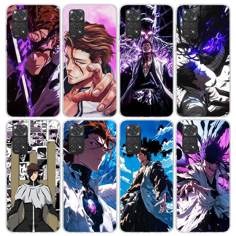 Aizen Sousuke Bleach Phone Case For Xiaomi Redmi Note 10 11 12 13 14 15 Pro Plus 11S 12S 14S 11T 11E 10S Soft TPU Back Cover Red