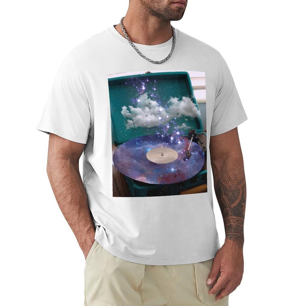 The Merging Of Music And The Galaxy T-Shirt Man T Shirt Shirts Graphic Tees Summer Tops Plain Heavy Weight T Shirts For Men