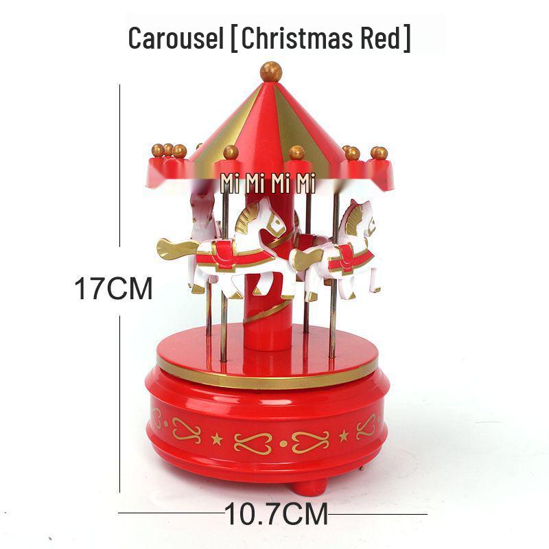 Christmas Carousel Cake Decoration Music Box - Perfect Gift for Girls & Creative Baking Ornament