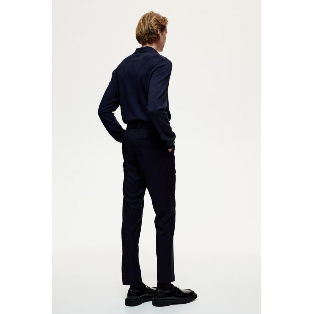 H M Suit Pants sliM Fit Navy Blue