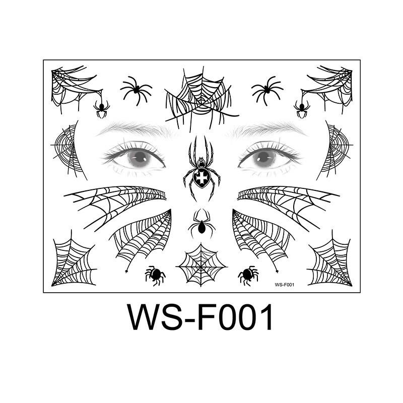 Waterproof, sweat-resistant, scary and funny 3D spider tattoo stickers, enchanting spider web Halloween tattoo stickers 125*170mm