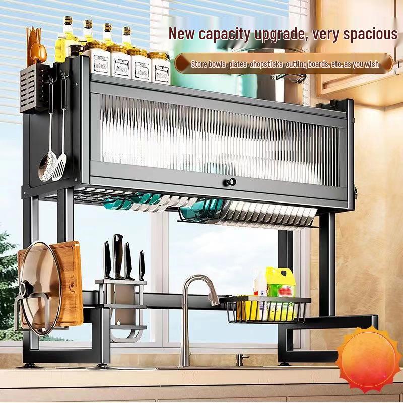 Multi-functional Dustproof Kitchen Countertop Storage Rack