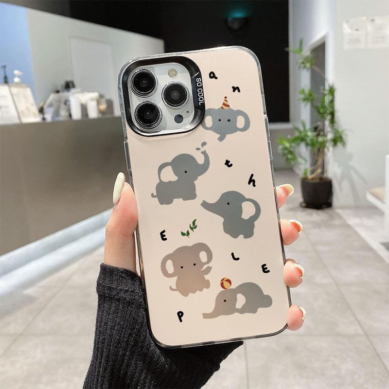 

Cartoon Elephant Suitable For 15 Phone Case 14 Color Silver Case IPhone 16 Protective Case 12 Cute 13 All Inclusive 11 iphone14plus безодня