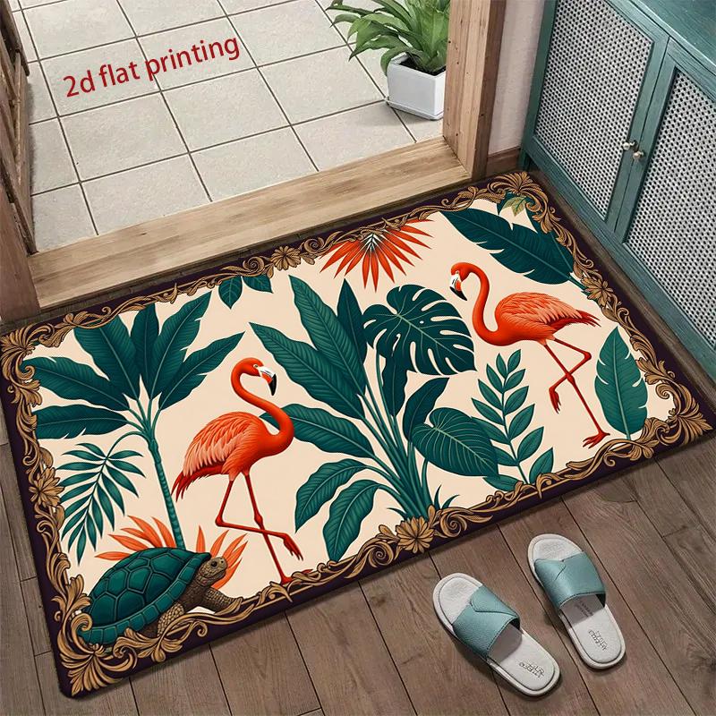 Flamingo Tropical Mat Living Room Decoration Home Sofa Non-Slip Carpet Study Bedroom Tatami Children'S Soft Floor Mat