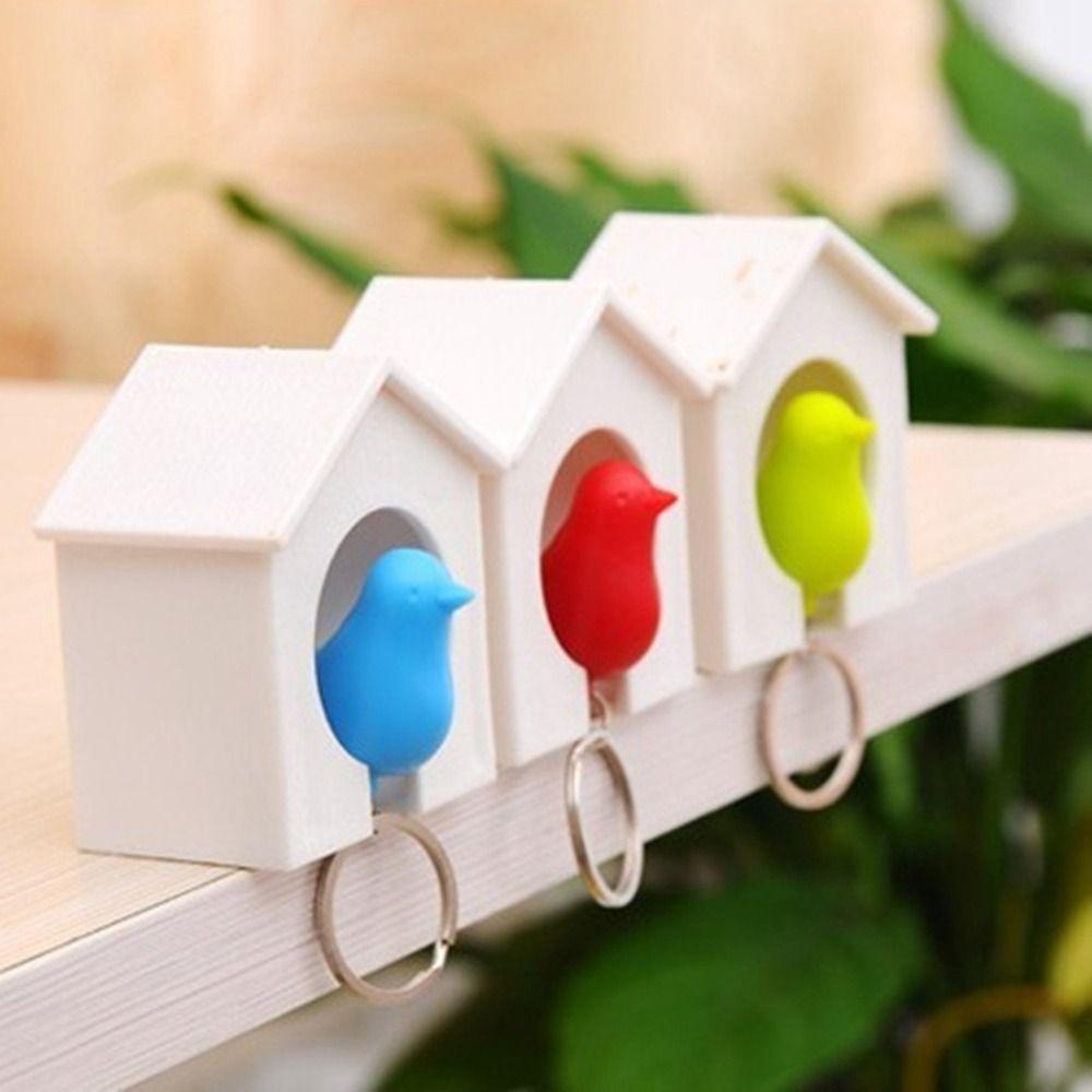 Bird House Shape Bird Key Holder Mini Anti-lost Key Holder Creative Keys Rails  Home
