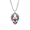 Vintage Phoenix Pendant Necklace Imitation Gemstone Unisex Fashion Jewelry