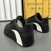 Platform Shoes Men's Sneakers Trend Flat Leather Male Casual Shoes Soft Sole Running Shoes Designer Increased Internal Footwear