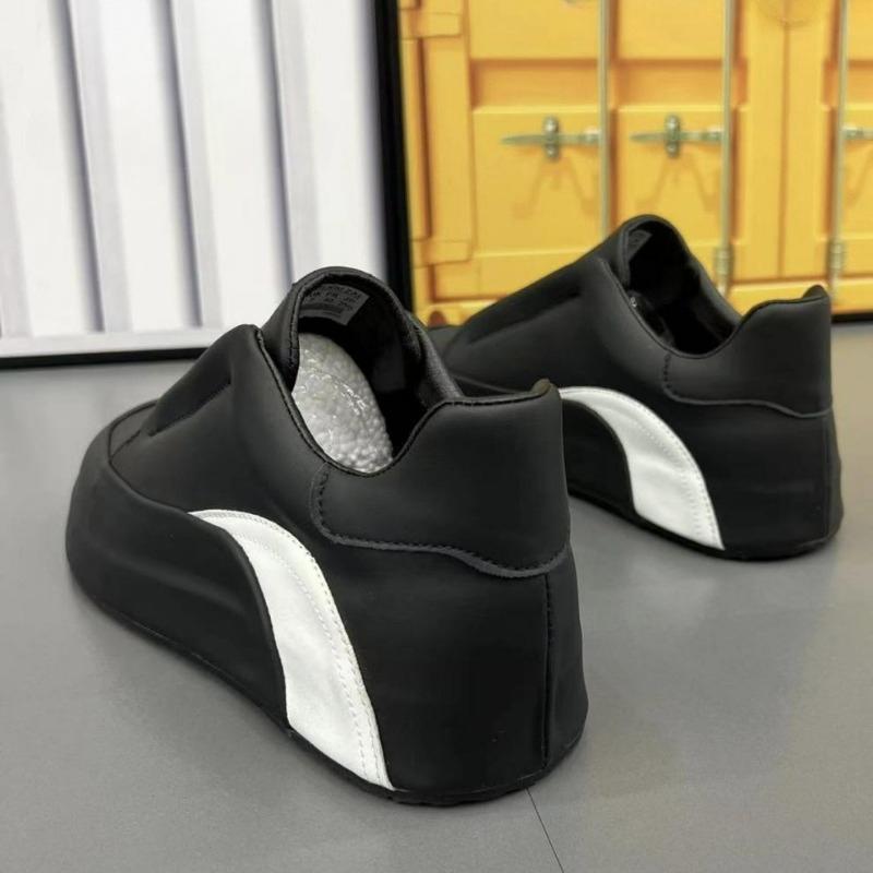 Platform Shoes Men's Sneakers Trend Flat Leather Male Casual Shoes Soft Sole Running Shoes Designer Increased Internal Footwear