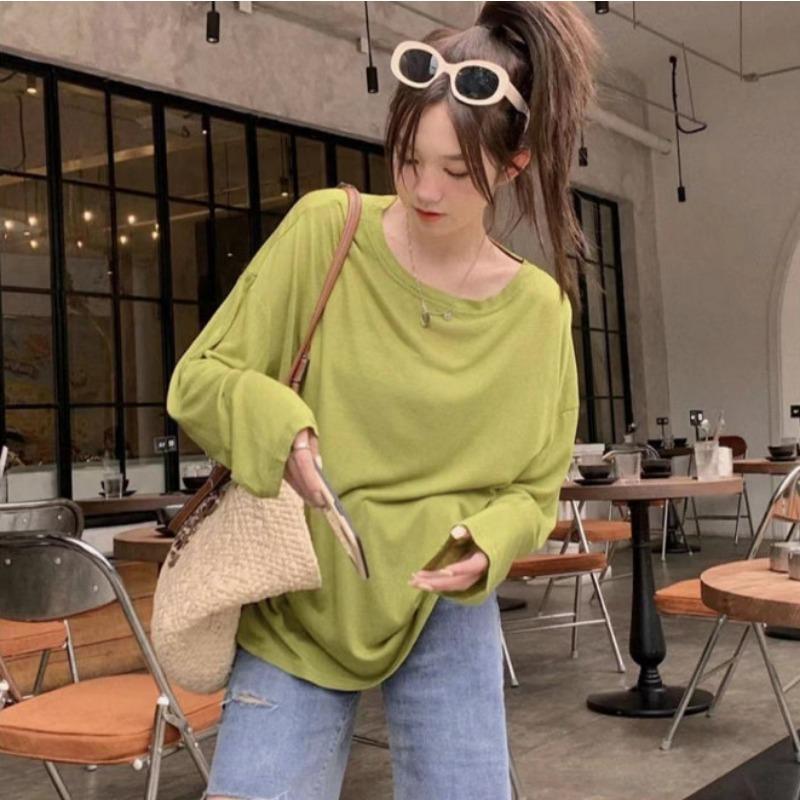 

Lyocell Tencel Sunscreen Women s Thin Summer New Loose Large Air Conditioning Sunscreen Hoodie Long Sleeve T-shirt for Women One size (50-75 kg)