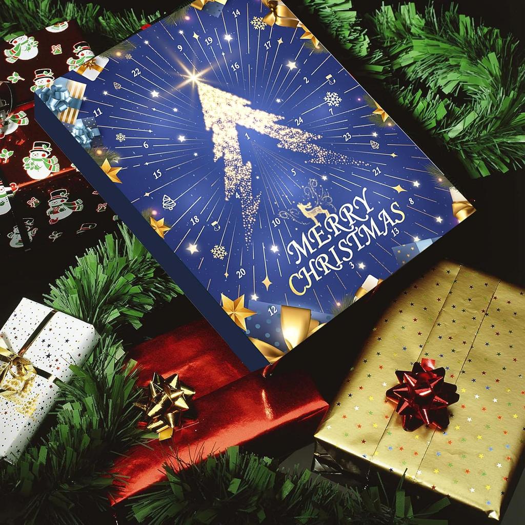 Women's Jewelry Advent Calendar 2024 Christmas, Fashion Bracelet Necklace Ring Earrings, 24 Days Countdown Holiday, Christmas Surprise Gift for Wife,