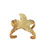 Fashion Ins Stainless Steel Open Oil Pressure Bracelet Women's Starfish Arm Ring Plated 18K Real Gold Jewelry