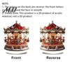 Ferris Wheel Display 2D Acrylic Christmas Tabletop Decoration, Festive Village Scene Ornament Playground Theme with Snowman & Trees, Holiday