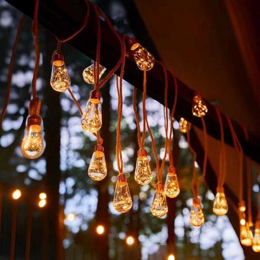 Rope Lights Fairy String Lights Waterproof Hemp String Lights Copper Wire Lights  Gardens