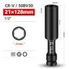 Clé à douille 1/2 tête hexagonale 8-24mm Adaptateur Clé Convertisseur Douille profonde Outils de retrait de pneu