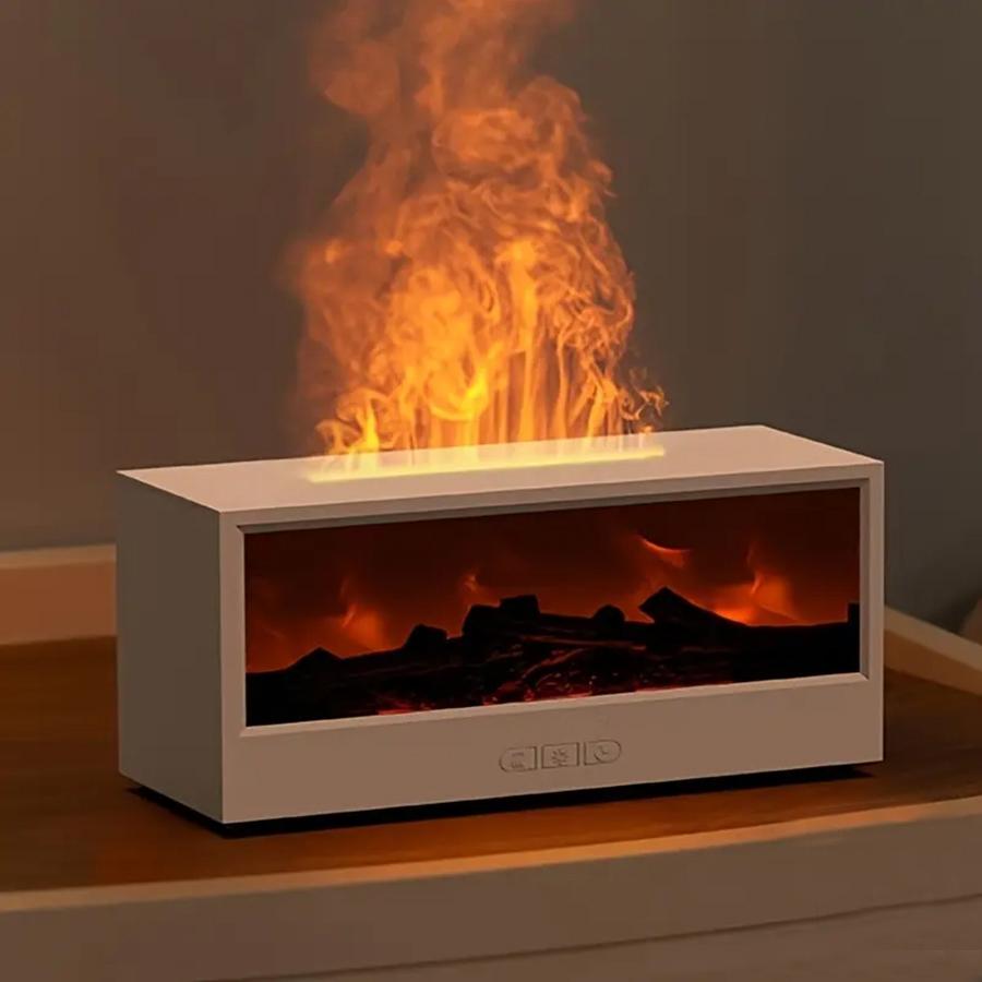 Xiaomi Simulated 3D Flame Aromatherapy Machine Essential Oil Humidifier, with Timed Remote Control of Light Aromatherapy Diffuser