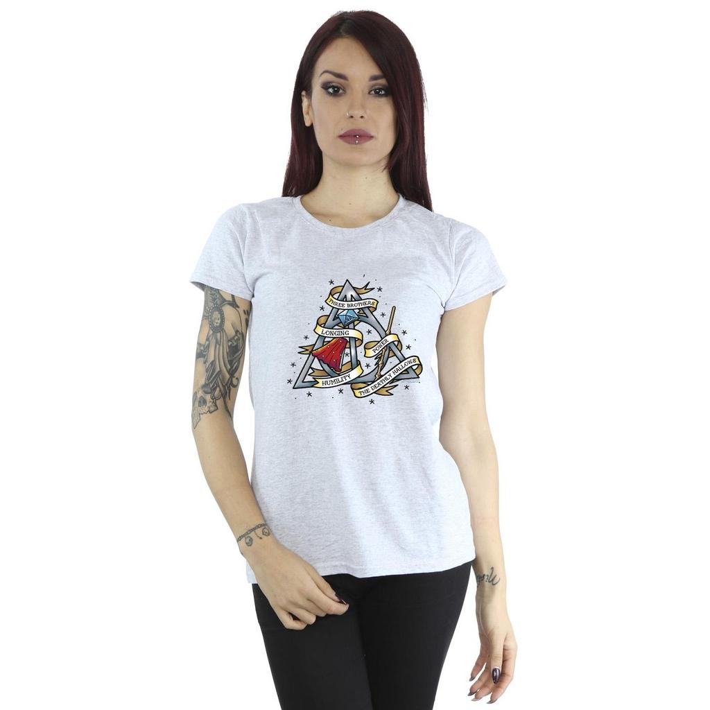 Harry Potter Womens/Ladies The Deathly Hallows Cotton T-Shirt