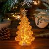 LED Mini Christmas Tree Ornament: Desktop Crystal Night Light for Holiday Decor