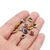 10pcs Stainless Steel Double Holes Square with Rhinestones Bracelet Necklace Pendant Connectors for DIY Jewelry Making Supplies