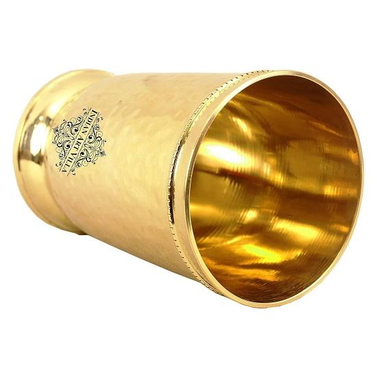 Pure Brass Glass or Drinking Serving Water, Yoga & Ayurveda,  Set of 6