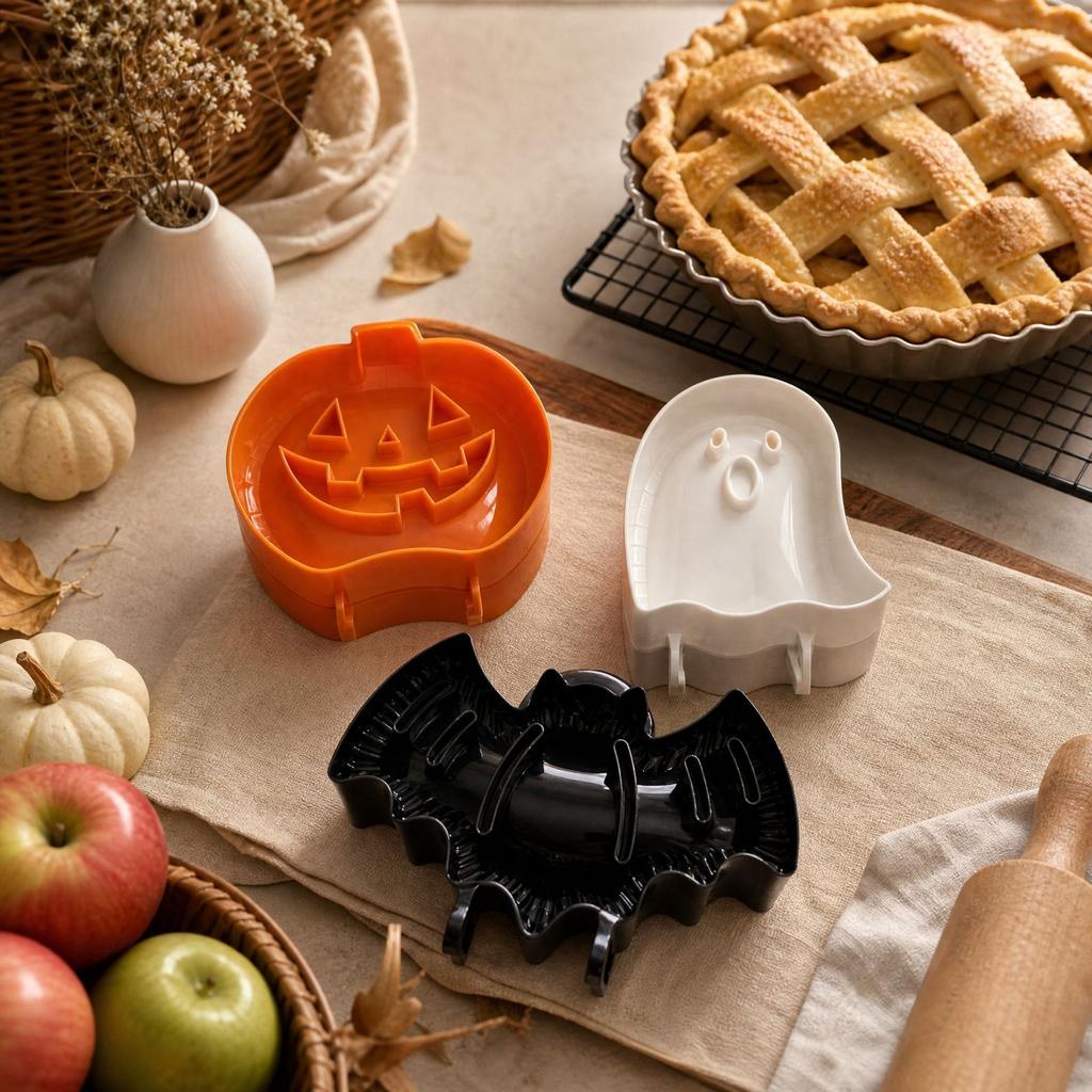 Halloween-Kuchenteig-Set mit, Kürbis und Formen für Kuchen, 3/6 Stück