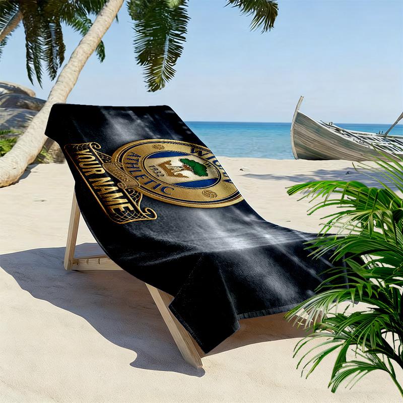 Wigan Athletic F.C Print Beach Towel, Large Soft Quick Dry Towel for Beach Camping Swimming