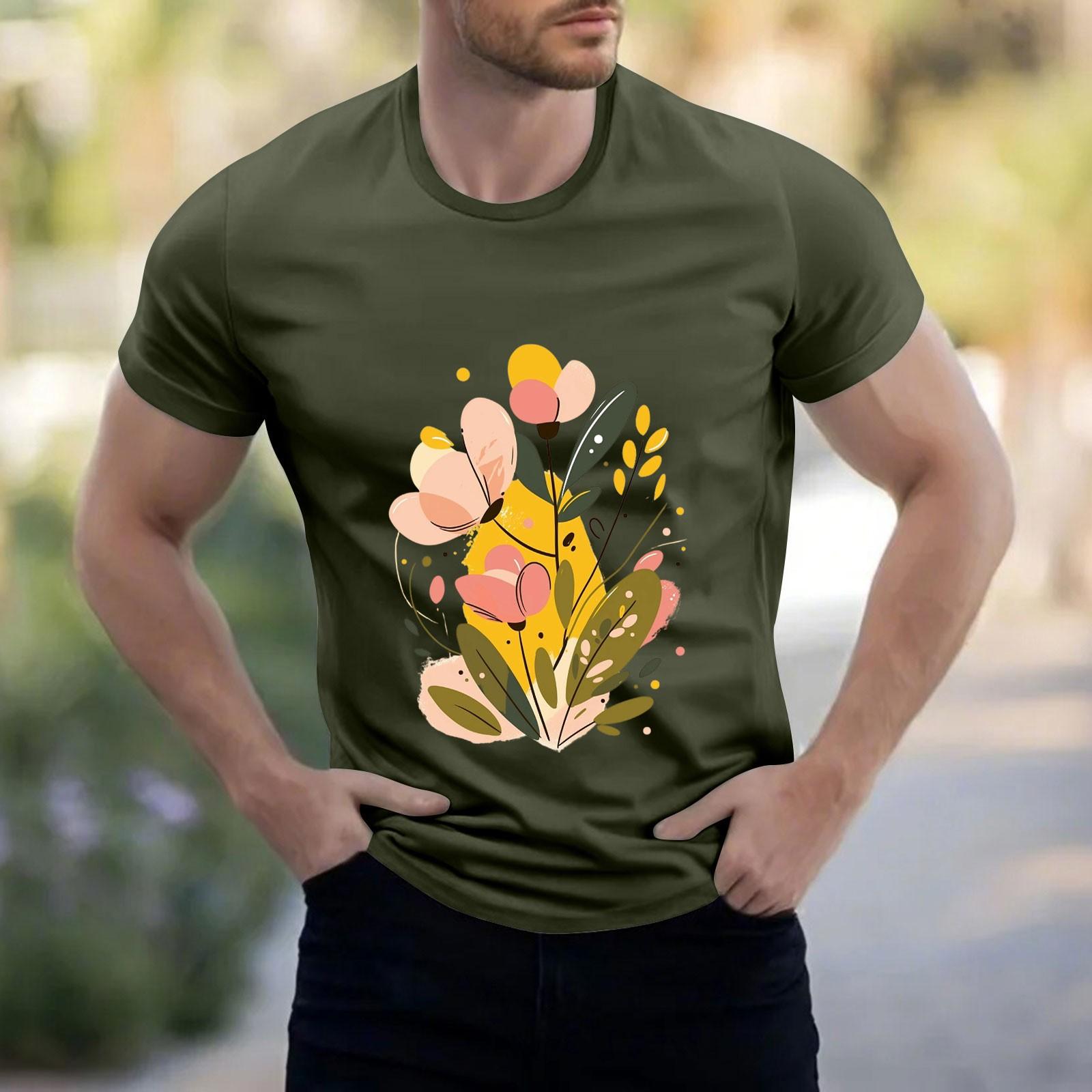 

Мужская рубашка с воротником-стойкой и коротким рукавом, свободная рубашка для отдыха и отдыха, мужская S зелёный