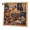 Home Decor Making Kit DIY Hanukkah Pearl Art Kit, 3D Mosaic Bead Craft Set, Creative Traditional Ritual Activity for Holiday Mindful