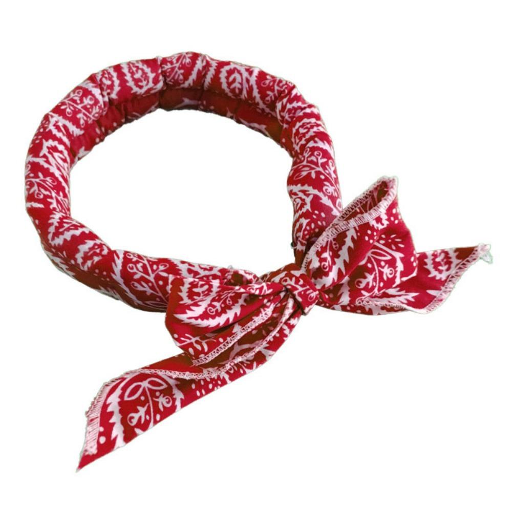 Cotton Dog Ice Scarf Soft Dog Cool Towel Puppy Cooling Headband  For Preventing Heatstroke