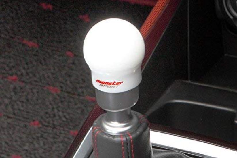 MONSTER SPORT Shift Knob C-Type M12×1.25, Spherical, White (for Suzuki Swift Sport ZC33S 6MT)