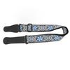 Guitar Strap Leather Embroidered Thickened Wear Resistant Adjustable Length Belt Blue