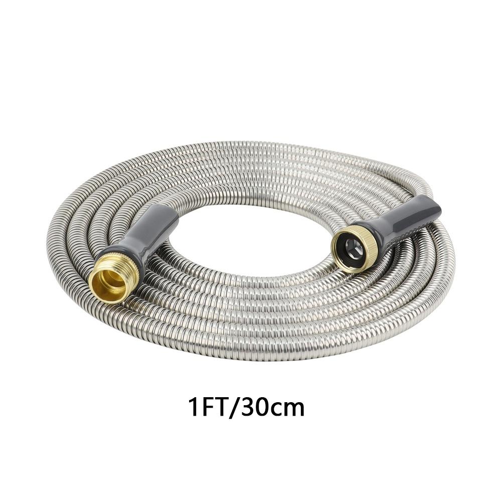 

Flexible Stainless Steel Garden Hose Connector Extension Adapter For Outdoor Car Wash Watering Water Pipe