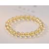 Citrine Natural Golden Rutilated Quartz Beaded Bracelet for Women, Alloy Jewelry