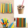 Vibrant 100 X Disposable Large Drinking Straws Perfect For Smoothies And Juices