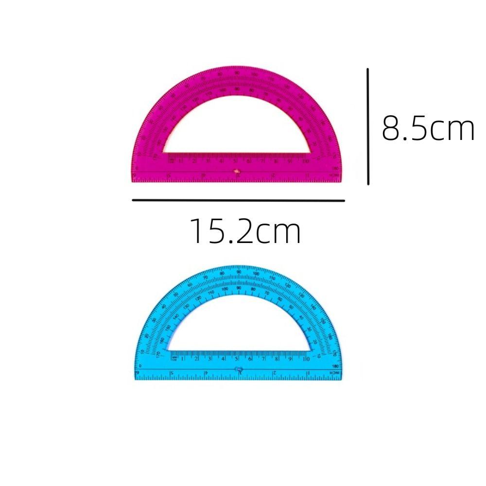 180 Degrees Math Protractors Translucent Plastic Protractor Angle   Measurement