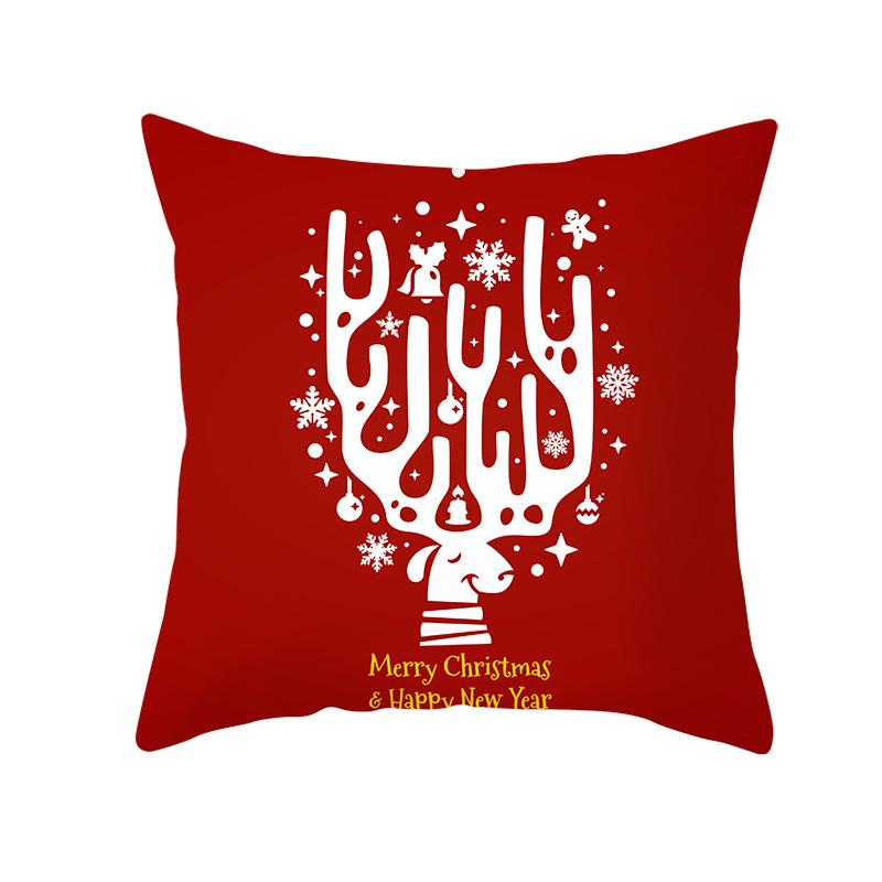 Red Series Christmas Pillow Covers for Home Use, Peach Skin Pillow Covers, Sofa Cushion Covers