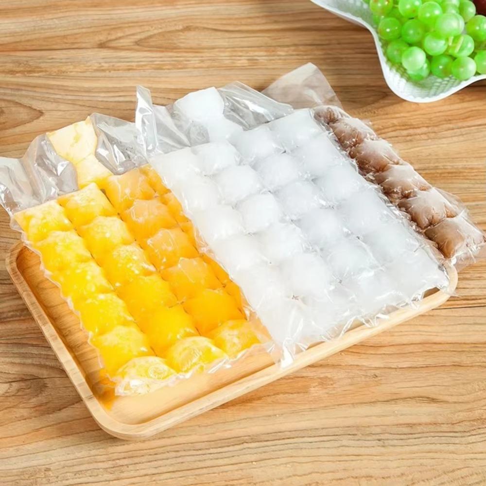 10PCS Edible Frozen Ice Cube Bags Transparent Ice Mould New Faster Freezing Ice Maker DIY Drinking