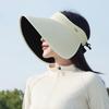 Summer Vinyl Ultra Light Sun Protection Hat for Women with Ultraviolet Veil Beach Sun Hat Outdoor Sky Top Hat