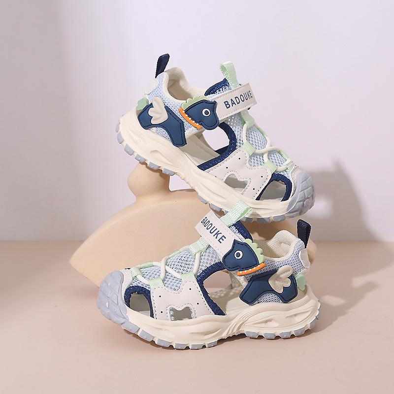 Summer Light Sole Cartoon Velcro Sandals for Kids Aged 1-7