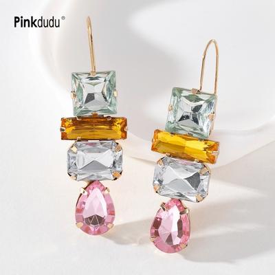 Orecchini Pendenti Multicolore Boho Statement Orecchini Pendenti in Vetro Trasparente per Donne Gioielli Regali OG117