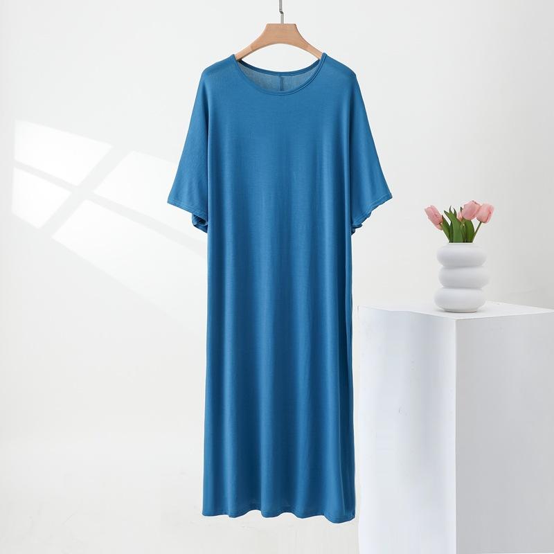It Can Be Worn As A Loose, Large-sized Dress, A Round-neck Nightgown, A Loose Summer Dress for Women, and A Home Dress