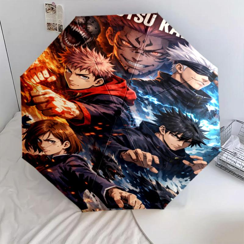 1PC Jujutsu Kaisen: Battle Spirits Automatic Umbrella - Suitable Travel Outdoor Portable Umbrella Birthday Gift Daily Essentials