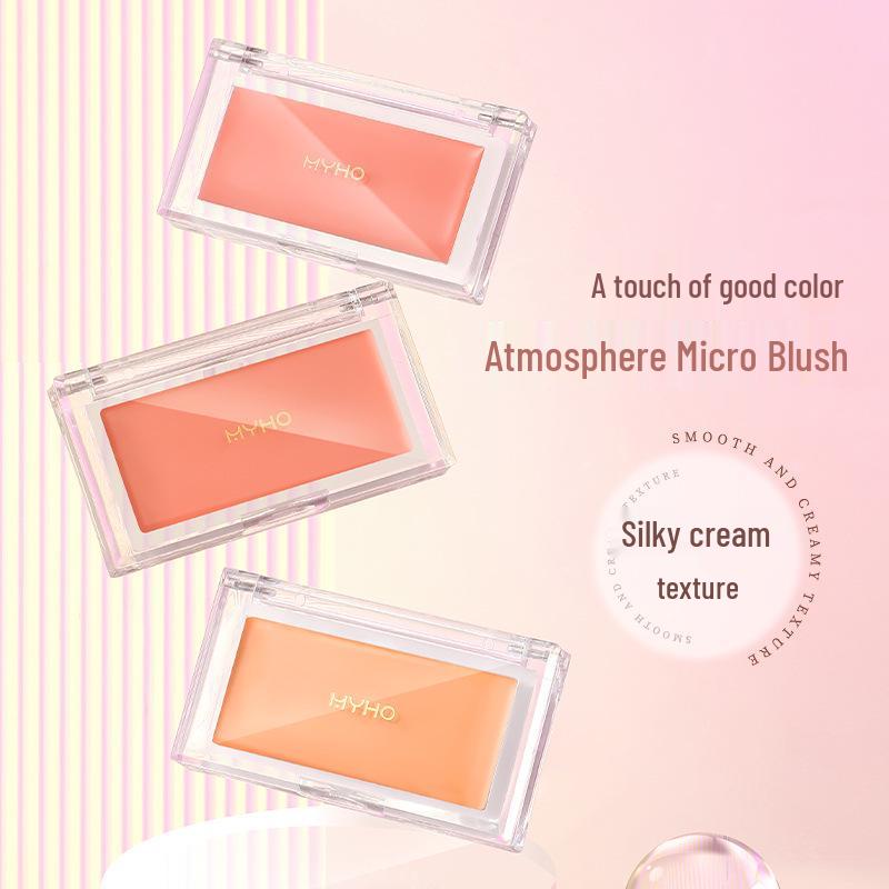 MYHO Creamy Matte Blush: Silky Single Color, Low Saturation, Natural Glow for Students