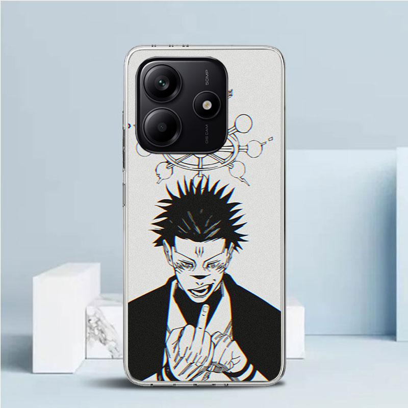 Kaisen J-Jujutsu Sukuna Mahoraga Phone Case For Xiaomi Redmi Note 15 14 14S 13 12S 12 Pro Plus 11S 11 11T 11E 10S 10 + Soft TPU