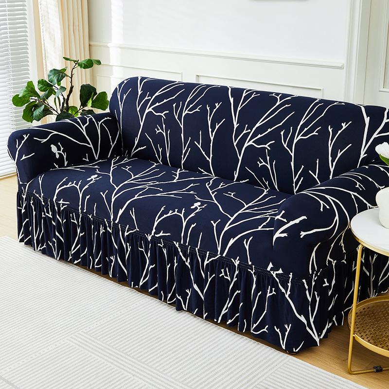 Elastic Sofa Cover All-Inclusive Cover Nordic Style Sofa Cover Non-Slip Fabric Skirt Sofa Cover