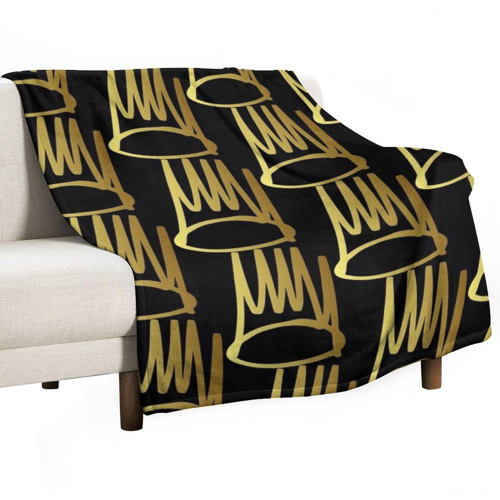 J.Cole Born Sinner Crown Logo Throw Blanket Personalized Gift wednesday Weighted Flannel Blankets 30x40in