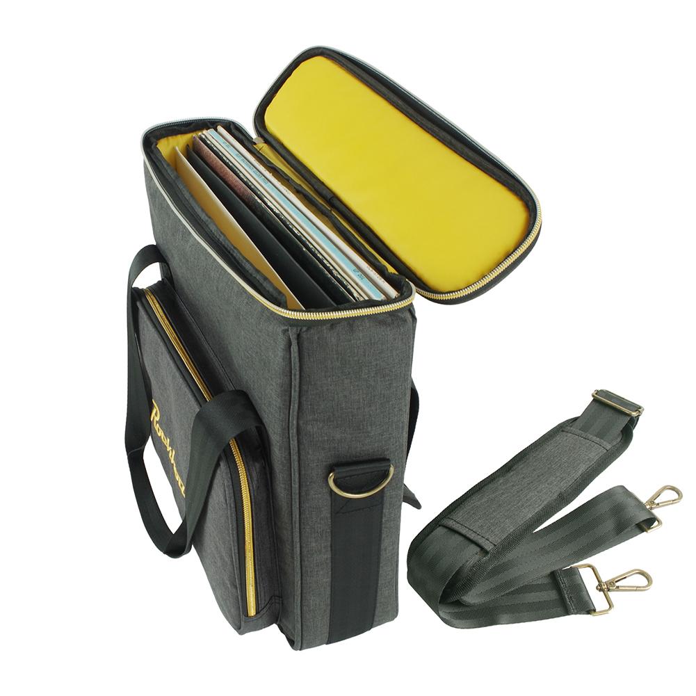 Vinyl-Platten Tragetasche Große Kapazität Vinyl-Platten Aufbewahrung Handtasche Verdickt Gepolstert CD-Tasche für 12 Zoll Vinyl-Platten