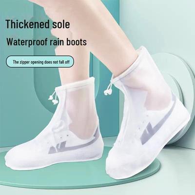 Waterproof, Non-Slip PVC Shoe Covers: Rainproof and Wear-Resistant for Adults and Children, Ideal for Zipper Shoes.