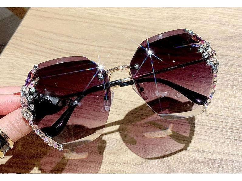 2025 Women's UV Protection Rhinestone Crystal Sunglasses - Korean Style Trend